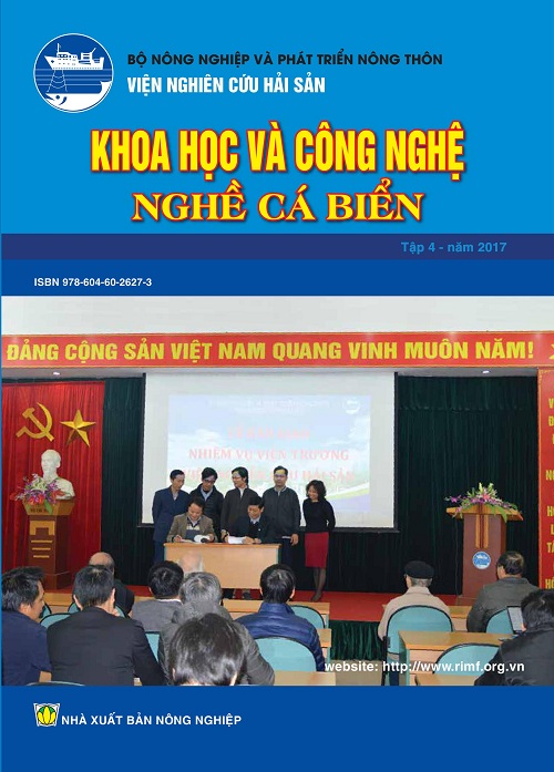 Ấn phẩm khoa học công nghệ nghề cá biển tập 4 năm 2017