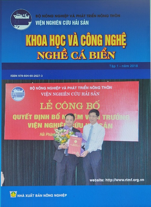 Ấn phẩm Khoa học công nghệ Nghề cá biển tập 1 năm 2018