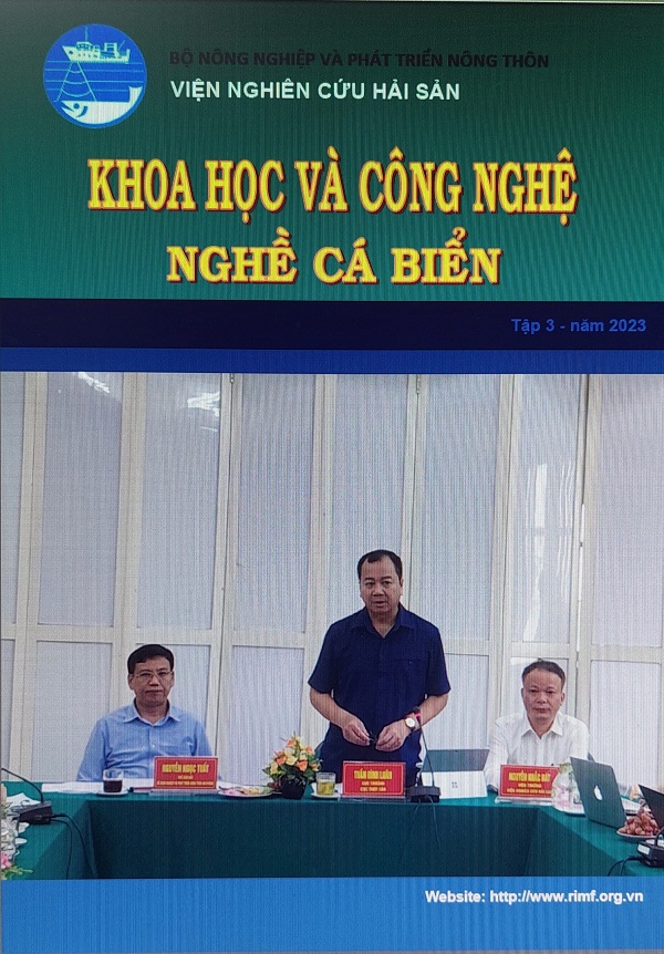 Ấn phẩm Khoa học công nghệ Nghề cá biển tập 3 năm 2023