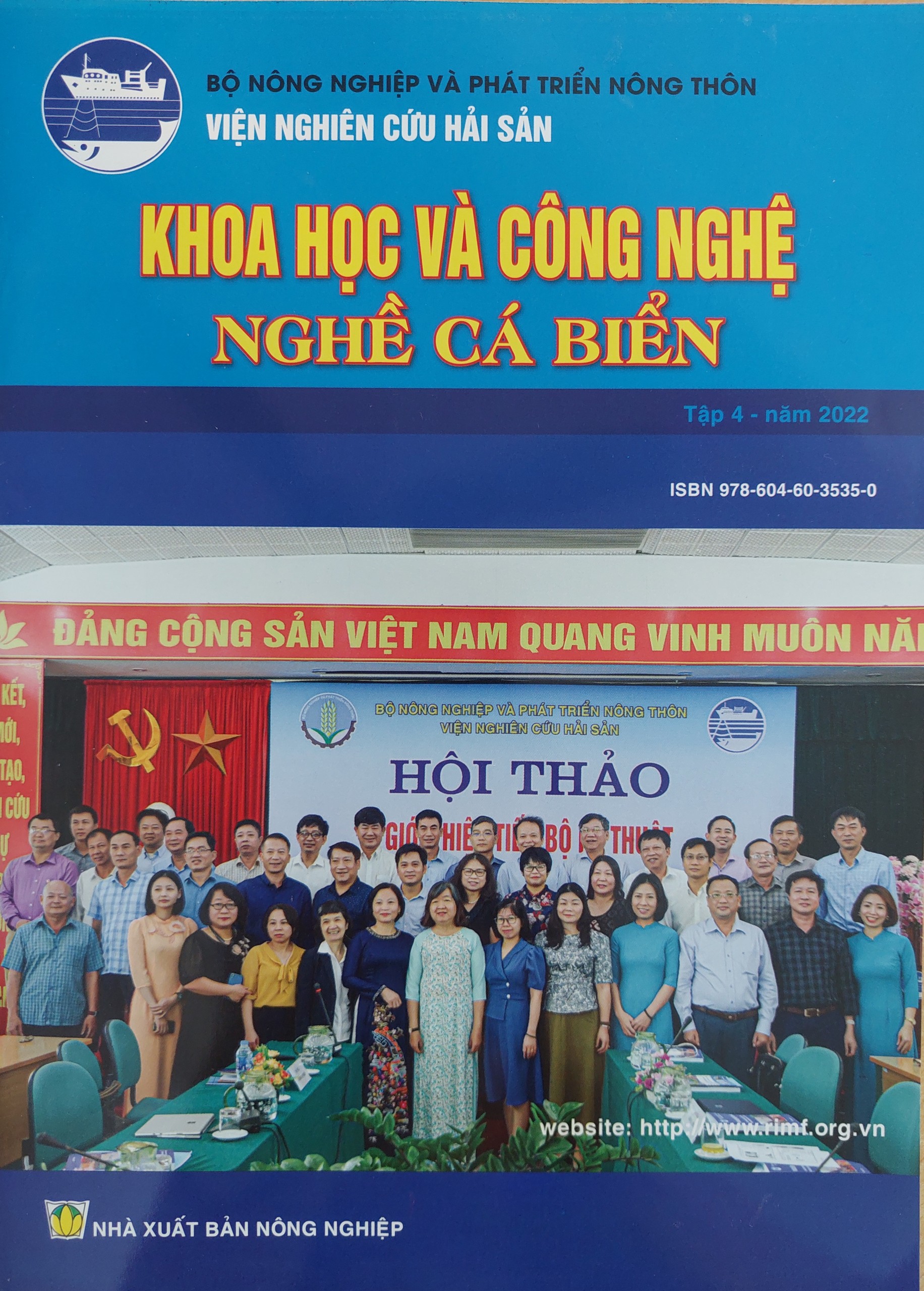 Ấn phẩm khoa học công nghệ nghề cá biển tập 4 năm 2022