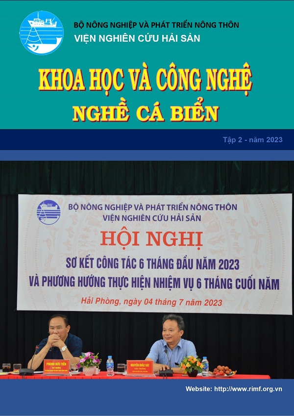 Ấn phẩm Khoa học công nghệ Nghề cá biển tập 2 năm 2023