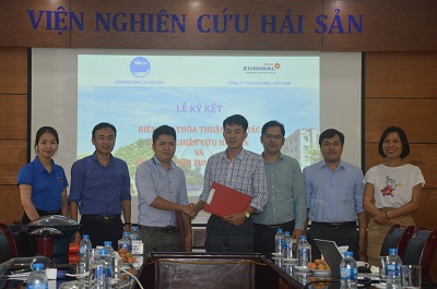 Ký kết Biên bản ghi nhớ trong hợp tác nghiên cứu giữa Viện nghiên cứu Hải sản và Công ty ZUNIBAL Việt Nam