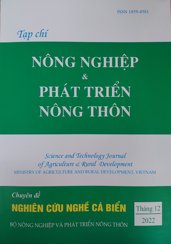 Tạp chí Nông nghiệp và Phát triển nông thôn chuyên đề Nghiên cứu Nghề cá biển số tháng 12 năm 2022