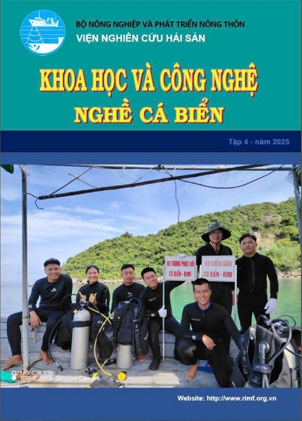 Ấn phẩm Khoa học công nghệ Nghề cá biển tập 4 năm 2025